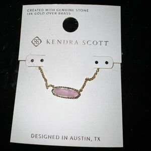 Kendra Scott Rose Quartz Necklace in Gold
